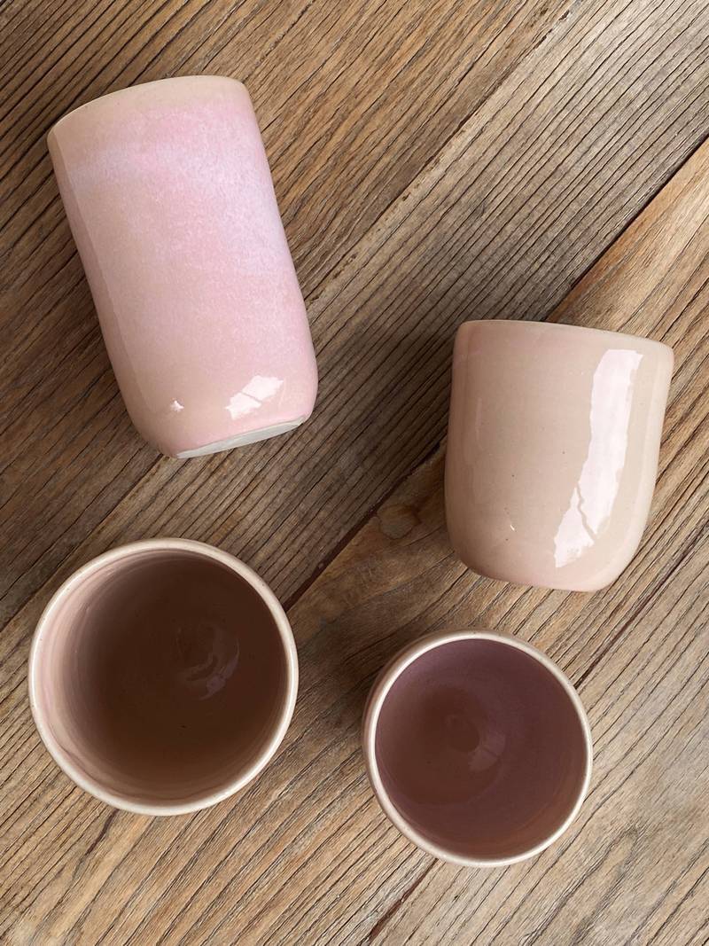 Ensemble de 4 tasses en grès de Claycraft