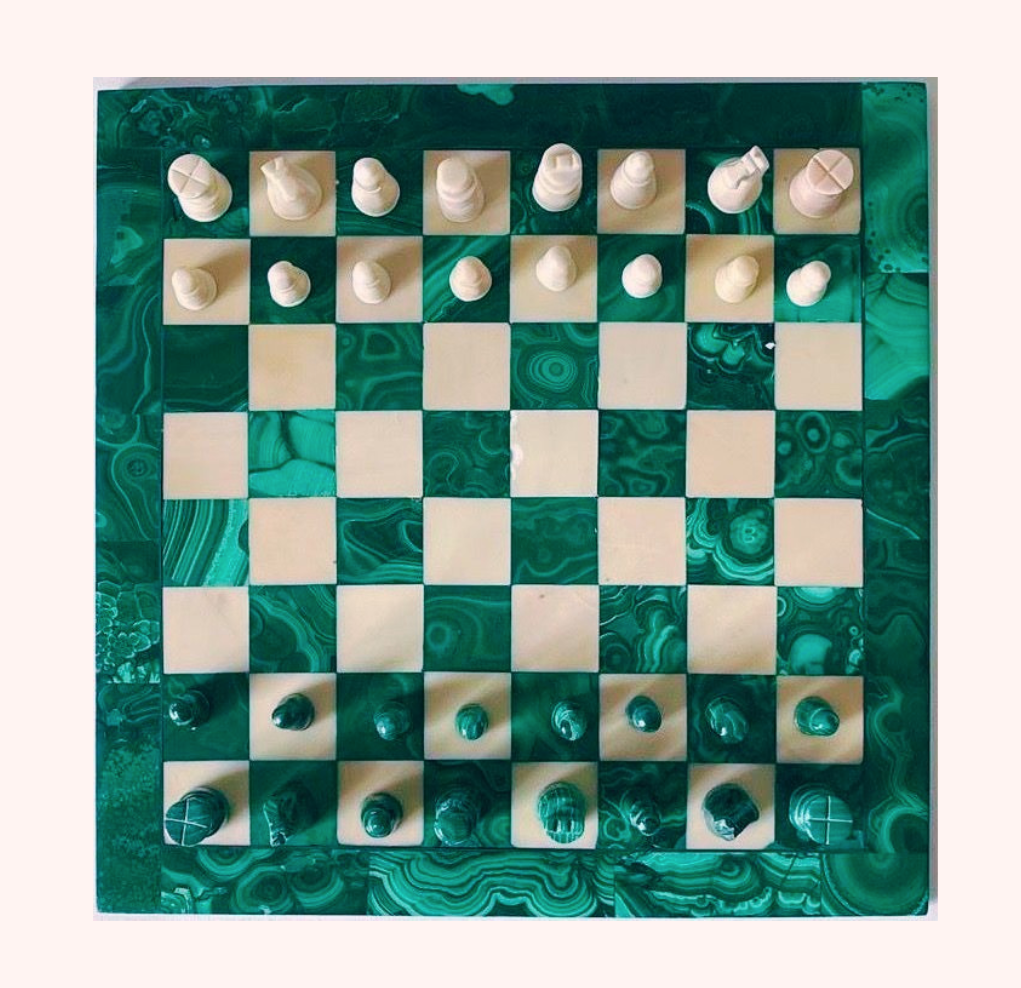 Jeu d'échecs - Malachite & Marbre