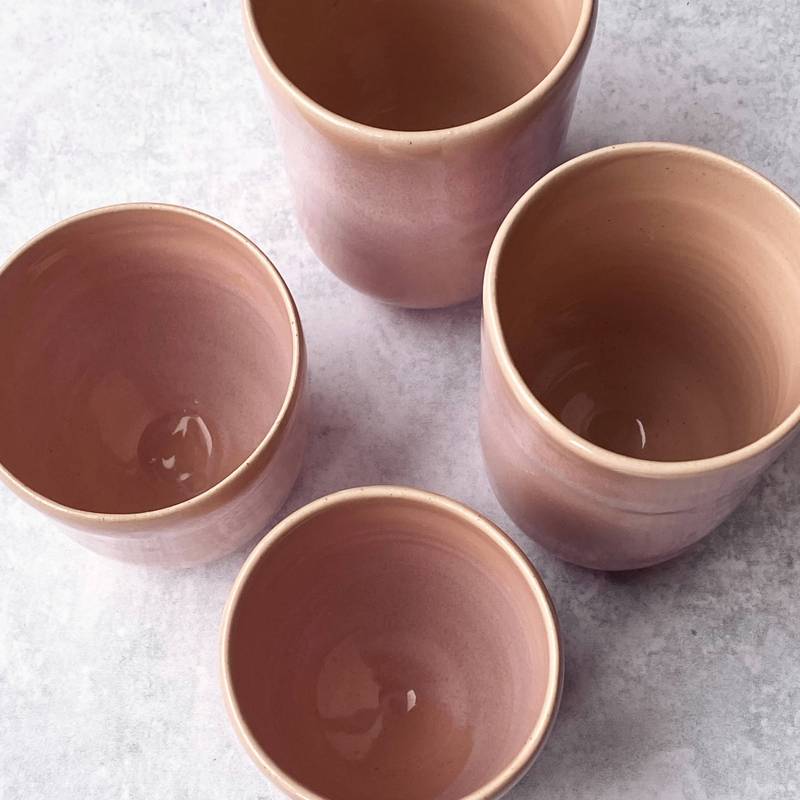 Ensemble de 4 tasses en grès de Claycraft